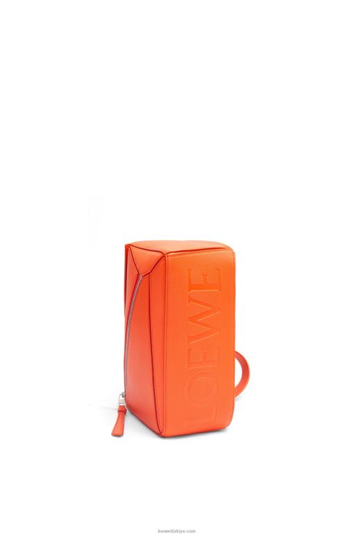 Loewe elmas dana derisinden küçük yapboz çanta 02600568 erkekler turuncu