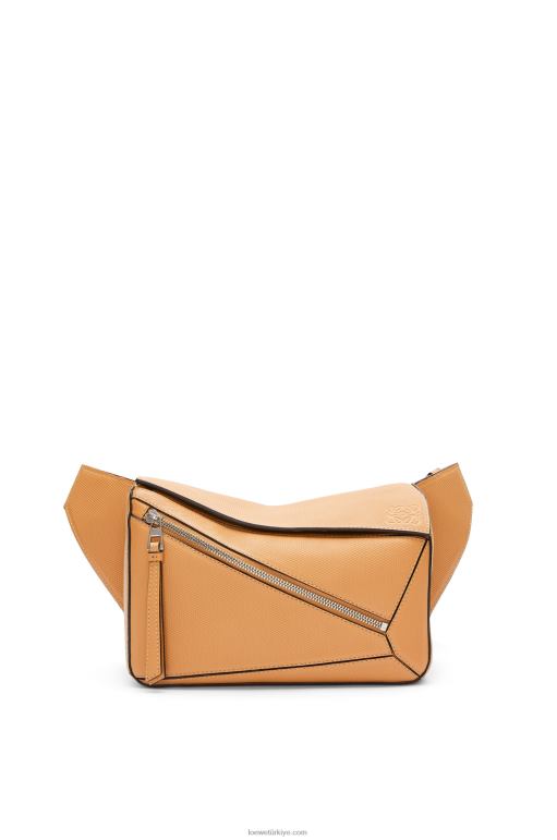 Loewe elmas dana derisinden küçük yapboz çanta 02600569 erkekler sıcak çöl