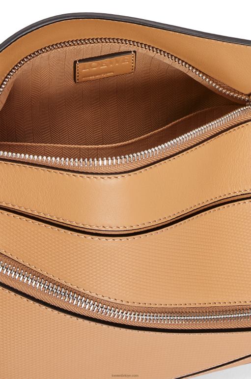 Loewe elmas dana derisinden küçük yapboz çanta 02600569 erkekler sıcak çöl