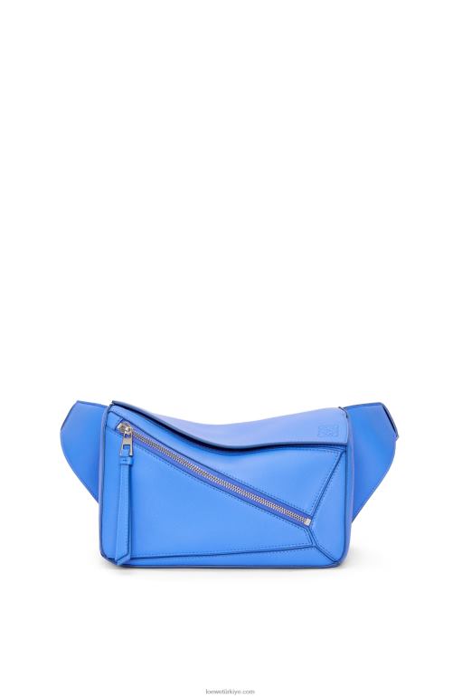 Loewe klasik dana derisinden küçük yapboz çanta 02600563 erkekler sahil mavisi