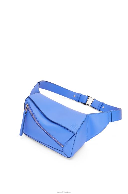 Loewe klasik dana derisinden küçük yapboz çanta 02600563 erkekler sahil mavisi