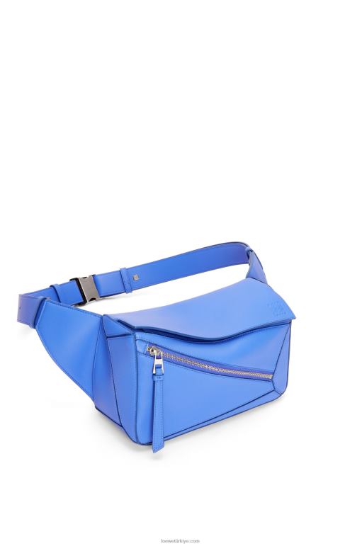 Loewe klasik dana derisinden küçük yapboz çanta 02600563 erkekler sahil mavisi