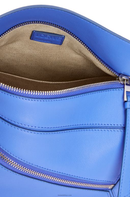 Loewe klasik dana derisinden küçük yapboz çanta 02600563 erkekler sahil mavisi