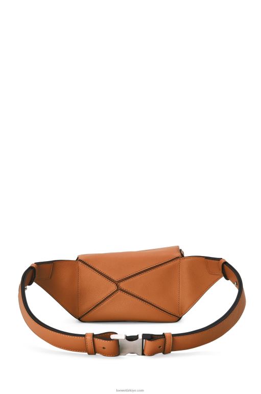 Loewe klasik dana derisinden mini puzzle bumbag 02600278 erkekler bronzlaşmak