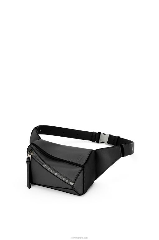 Loewe klasik dana derisinden mini puzzle bumbag 02600279 erkekler siyah