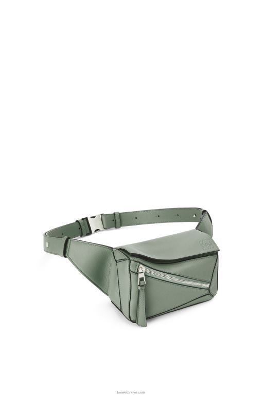Loewe klasik dana derisinden mini puzzle bumbag 02600298 erkekler kara adaçayı