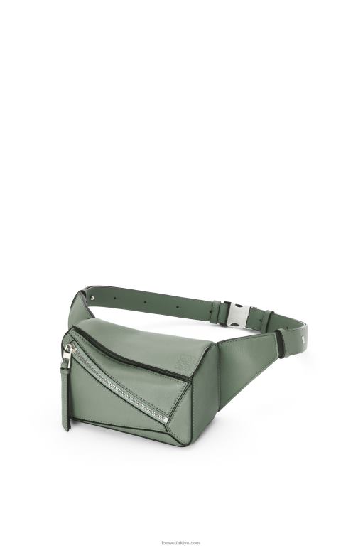 Loewe klasik dana derisinden mini puzzle bumbag 02600298 erkekler kara adaçayı
