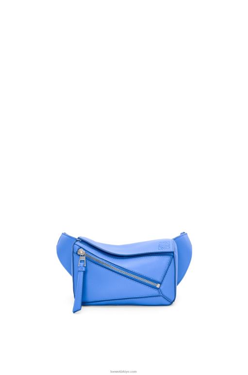 Loewe klasik dana derisinden mini puzzle bumbag 02600547 erkekler sahil mavisi