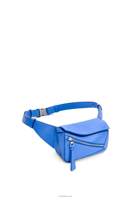 Loewe klasik dana derisinden mini puzzle bumbag 02600547 erkekler sahil mavisi