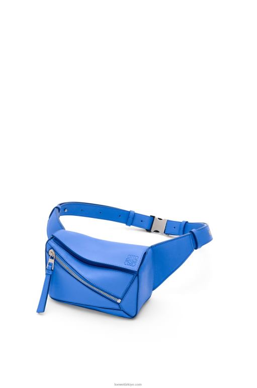 Loewe klasik dana derisinden mini puzzle bumbag 02600547 erkekler sahil mavisi
