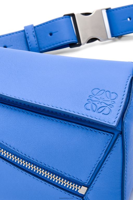 Loewe klasik dana derisinden mini puzzle bumbag 02600547 erkekler sahil mavisi