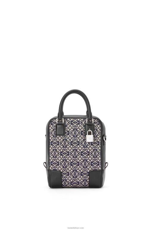 Loewe anagram jakarlı ve dana derisinde amazona 15 02600144 erkekler lacivert/siyah