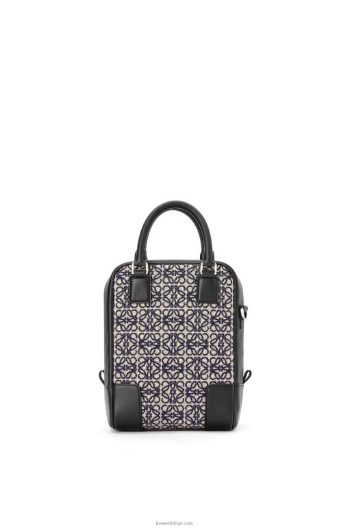 Loewe anagram jakarlı ve dana derisinde amazona 15 02600144 erkekler lacivert/siyah