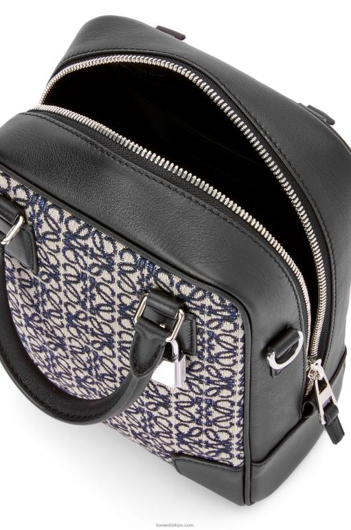 Loewe anagram jakarlı ve dana derisinde amazona 15 02600144 erkekler lacivert/siyah