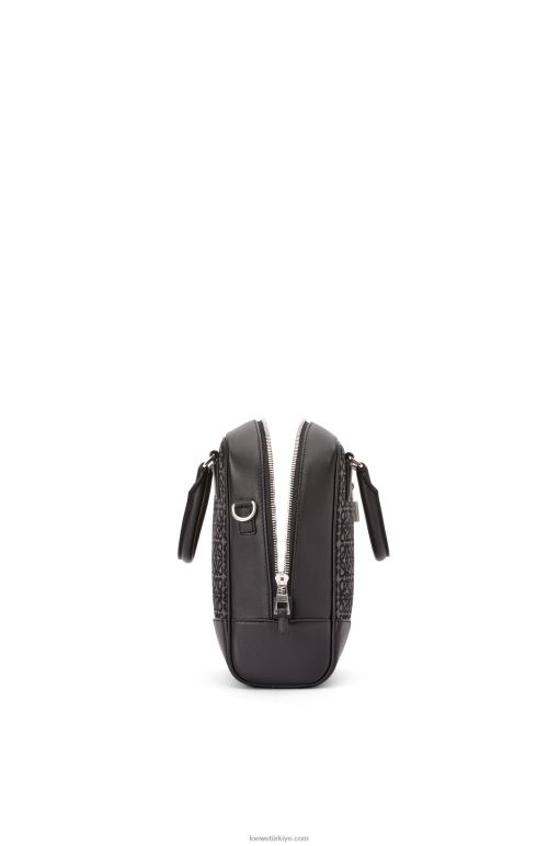 Loewe anagram jakarlı ve dana derisinde amazona 15 02600147 erkekler antrasit/siyah