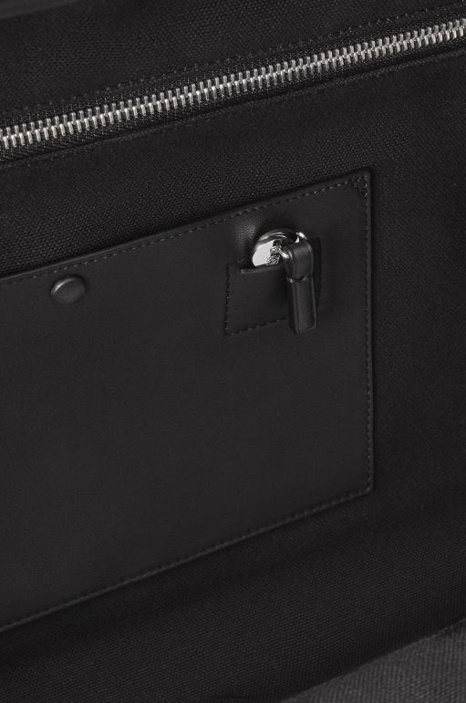 Loewe anagram jakarlı ve dana derisinden amazona 44 çanta 02600148 erkekler antrasit/siyah