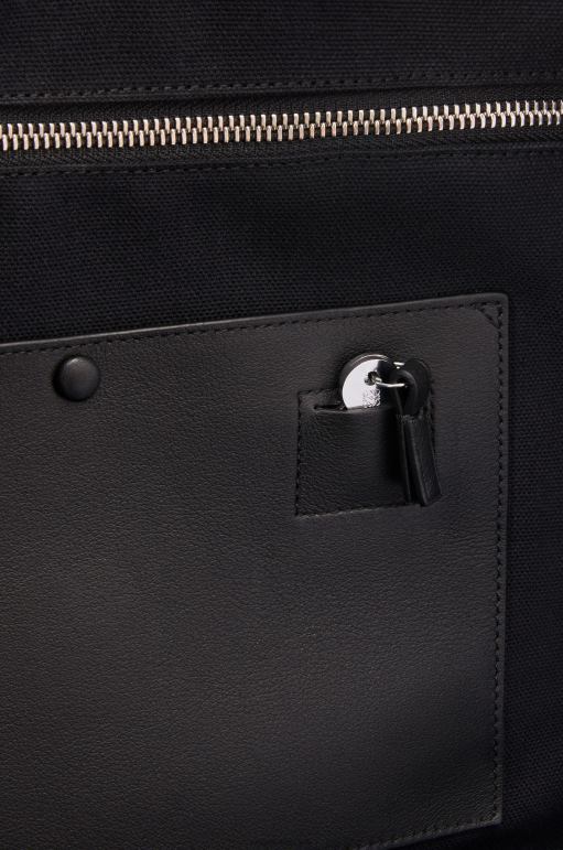 Loewe anagram jakarlı ve dana derisinden amazona 44 çanta 02600149 erkekler lacivert/siyah