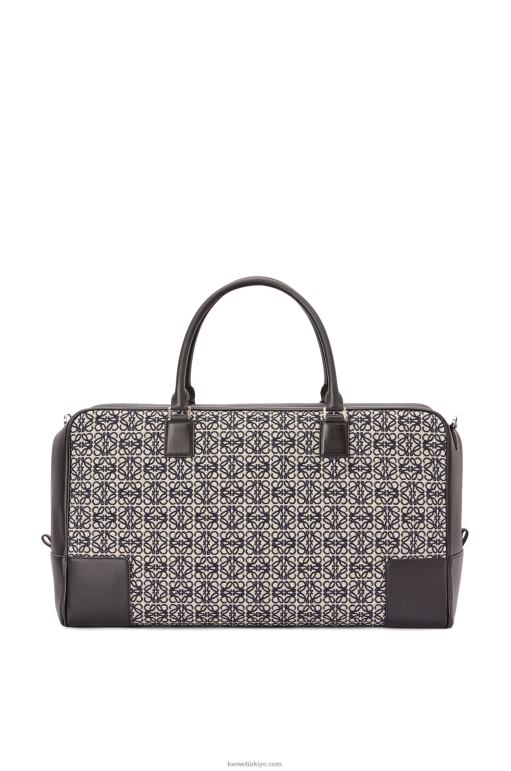 Loewe anagram jakarlı ve dana derisinden amazona 44 çanta 02600149 erkekler lacivert/siyah