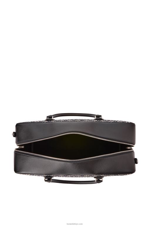 Loewe anagram jakarlı ve dana derisinden amazona 44 çanta 02600149 erkekler lacivert/siyah