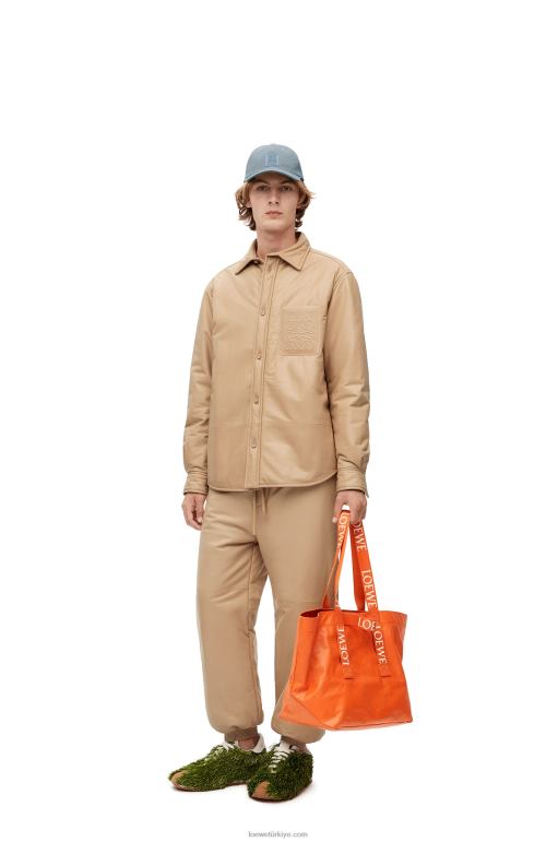 Loewe kağıt dana derisinde müşteri katlayın 0260069 erkekler turuncu