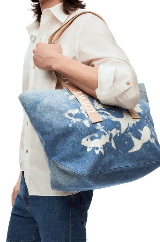 Loewe kotta alışverişçiyi katlamak 0260067 erkekler açık mavi/doğal