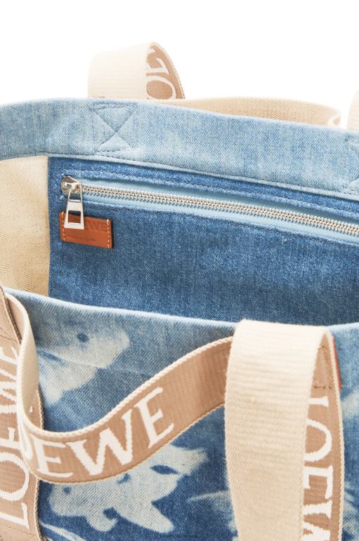 Loewe kotta alışverişçiyi katlamak 0260067 erkekler açık mavi/doğal
