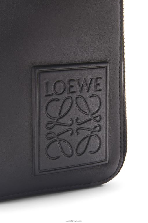 Loewe saten dana derisinden dikey çapraz cep 02600613 erkekler siyah