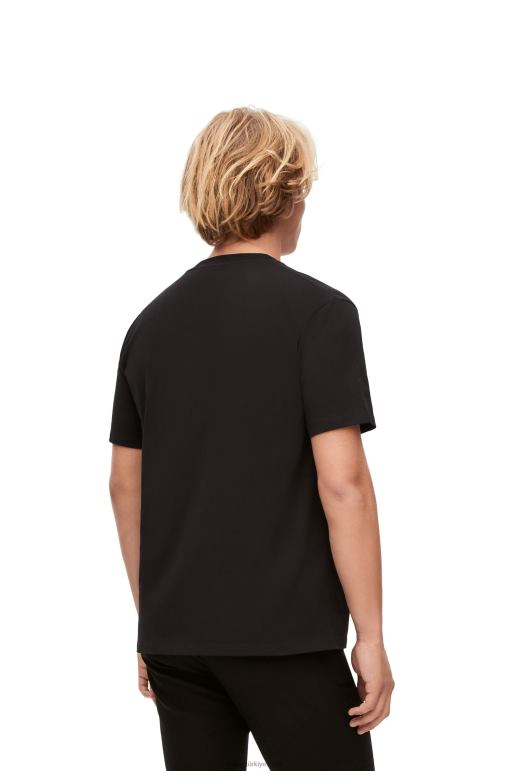 Loewe calcifer pamuklu cepli t-shirt 02600829 erkekler siyah