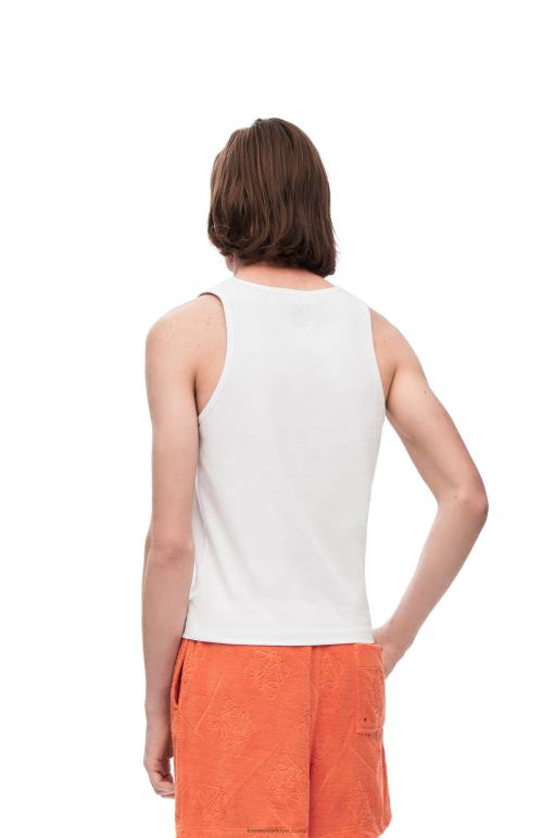 Loewe pamuklu rezene atlet 02600782 erkekler beyaz/çok renkli
