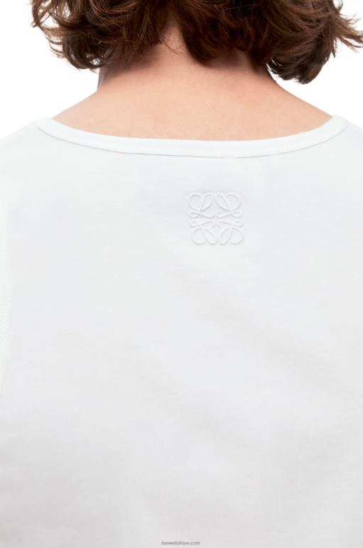 Loewe pamuklu rezene atlet 02600782 erkekler beyaz/çok renkli