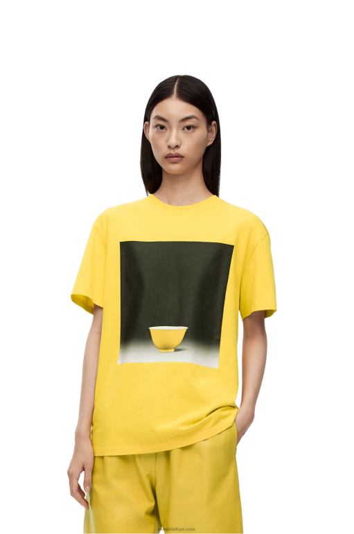 Loewe pamuklu seramik baskılı tişört 02600822 erkekler sarı
