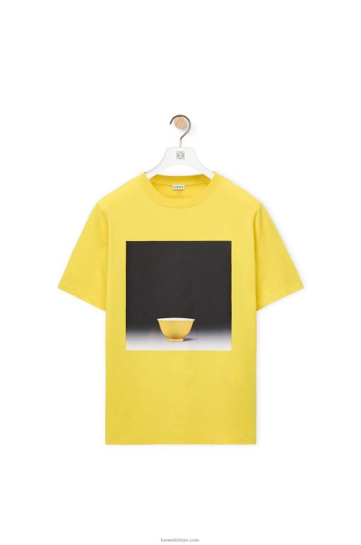Loewe pamuklu seramik baskılı tişört 02600822 erkekler sarı