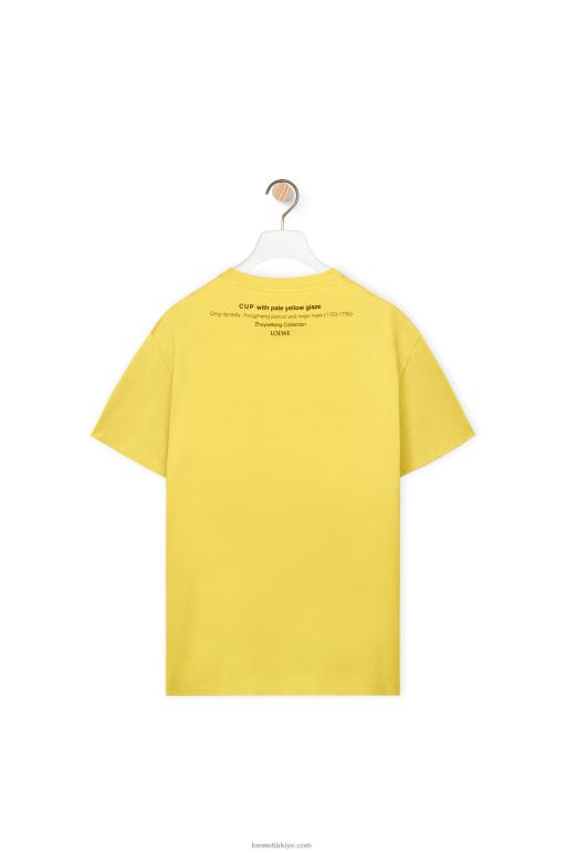 Loewe pamuklu seramik baskılı tişört 02600822 erkekler sarı