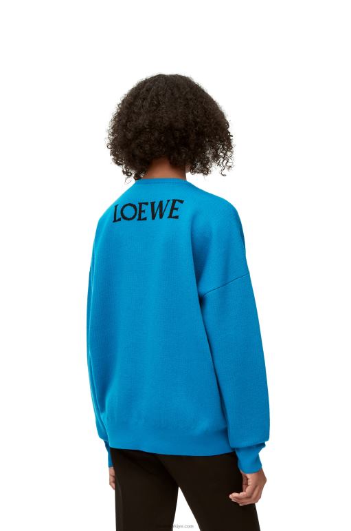 Loewe şalgam başlı yün kazak 026001026 erkekler gök mavisi