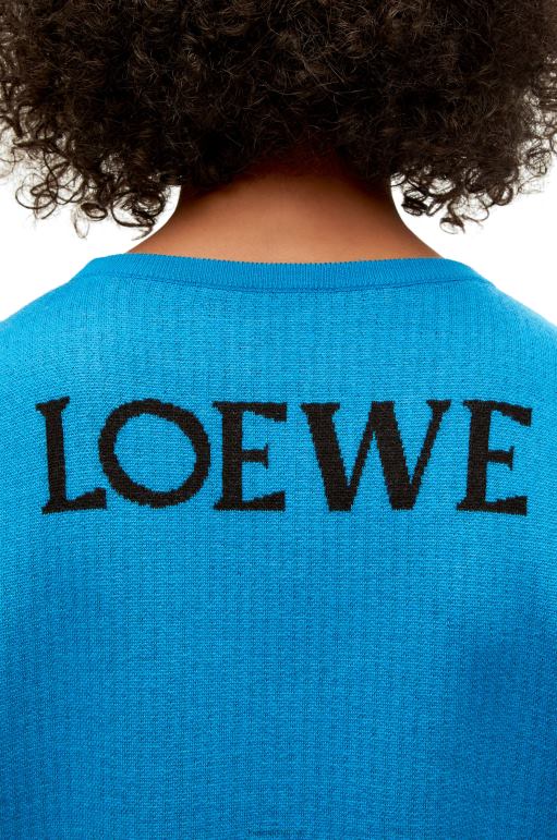 Loewe şalgam başlı yün kazak 026001026 erkekler gök mavisi