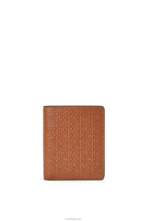 Loewe Kabartmalı ipek dana derisinden yinelenen kompakt fermuarlı cüzdan 026001281 kadınlar bronzlaşmak