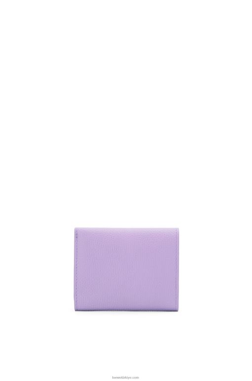 Loewe çakıl taneli dana derisinden anagram üç katlı cüzdan 026001235 kadınlar açık leylak rengi