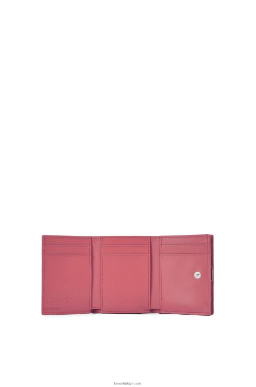 Loewe çakıl taneli dana derisinden anagram üç katlı cüzdan 026001238 kadınlar erik gülü