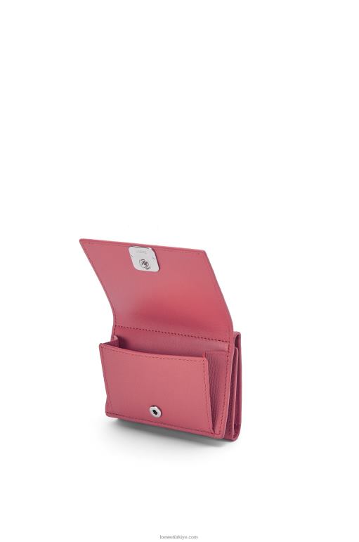 Loewe çakıl taneli dana derisinden anagram üç katlı cüzdan 026001238 kadınlar erik gülü
