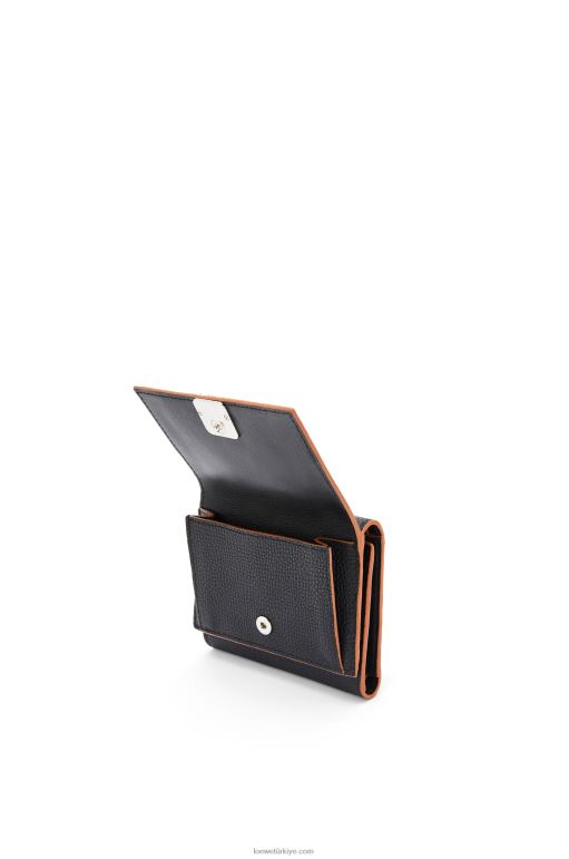 Loewe çakıl taneli dana derisinden anagram üç katlı cüzdan 026001245 kadınlar siyah