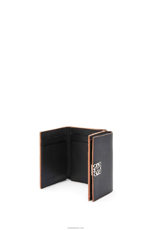 Loewe çakıl taneli dana derisinden anagram üç katlı cüzdan 026001245 kadınlar siyah