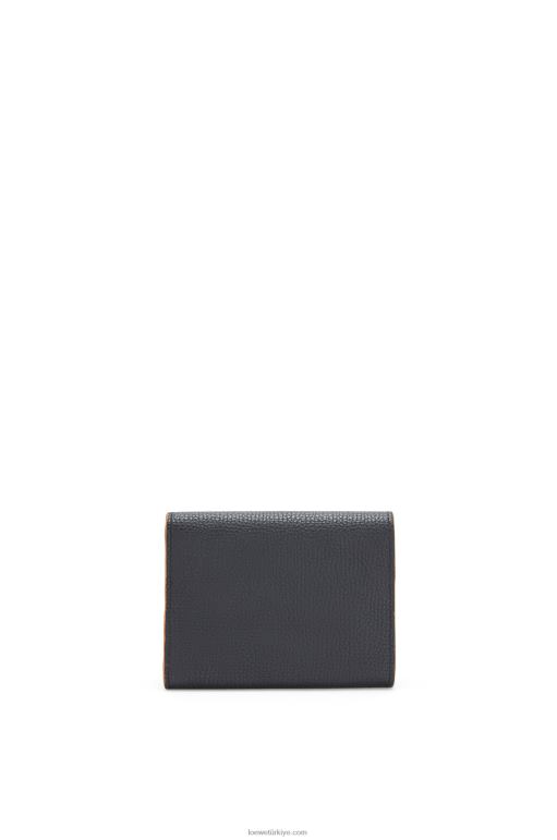 Loewe çakıl taneli dana derisinden anagram üç katlı cüzdan 026001245 kadınlar siyah