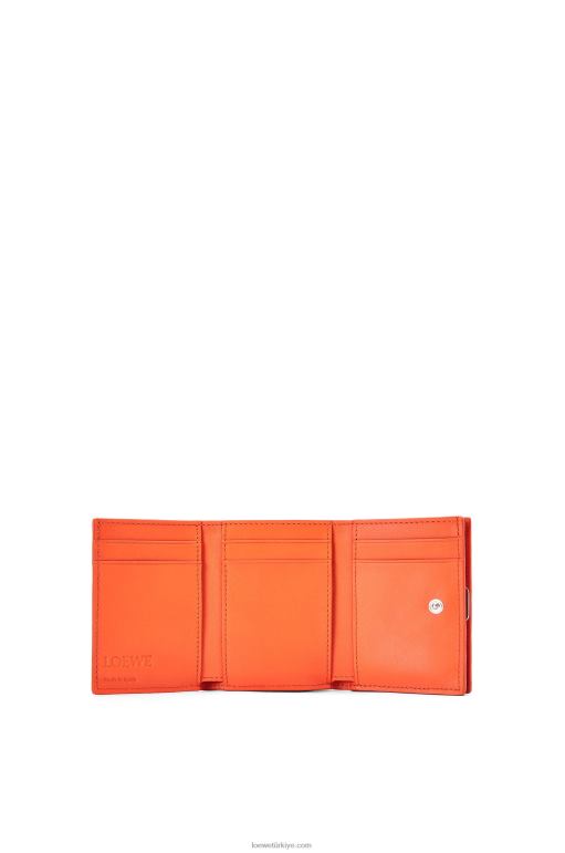 Loewe çakıl taneli dana derisinden anagram üç katlı cüzdan 026001293 kadınlar turuncu