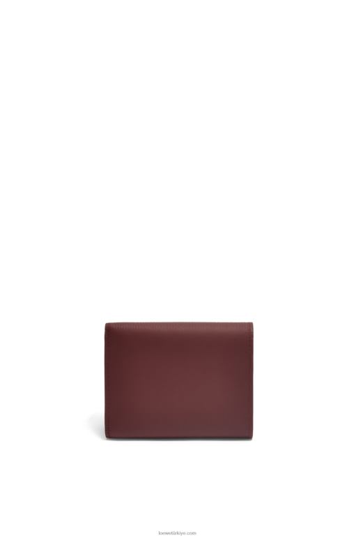 Loewe çakıl taneli dana derisinden anagram üç katlı cüzdan 026001296 kadınlar bordo