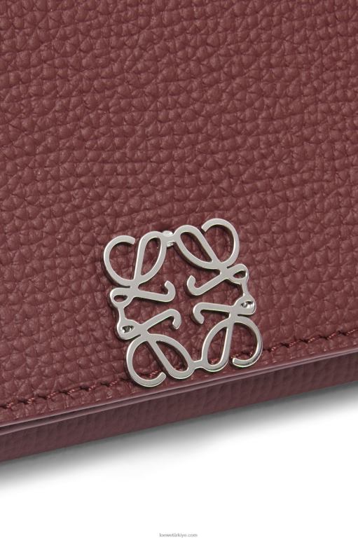 Loewe çakıl taneli dana derisinden anagram üç katlı cüzdan 026001296 kadınlar bordo
