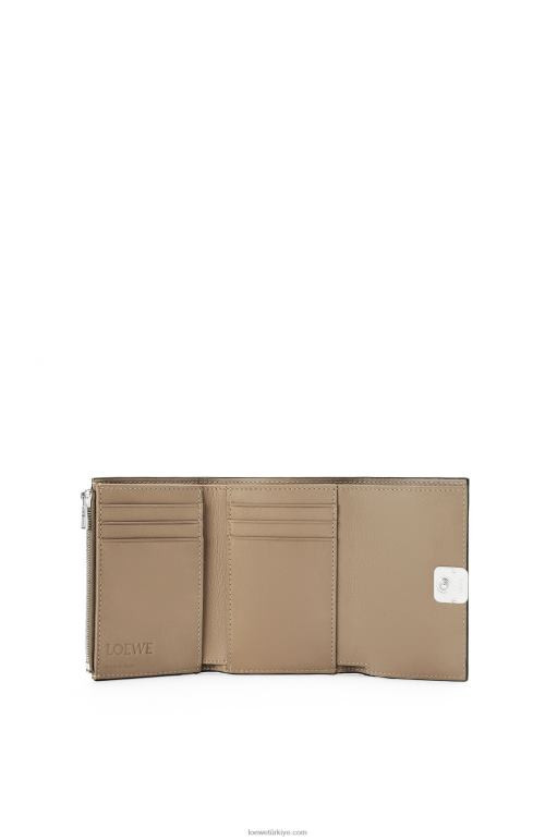 Loewe anagram çakıl taneli dana derisinden küçük dikey cüzdan 026001216 kadınlar kum