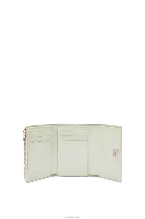 Loewe anagram çakıl taneli dana derisinden küçük dikey cüzdan 026001234 kadınlar hafif seladonlar