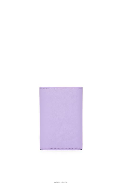 Loewe anagram çakıl taneli dana derisinden küçük dikey cüzdan 026001237 kadınlar açık leylak rengi