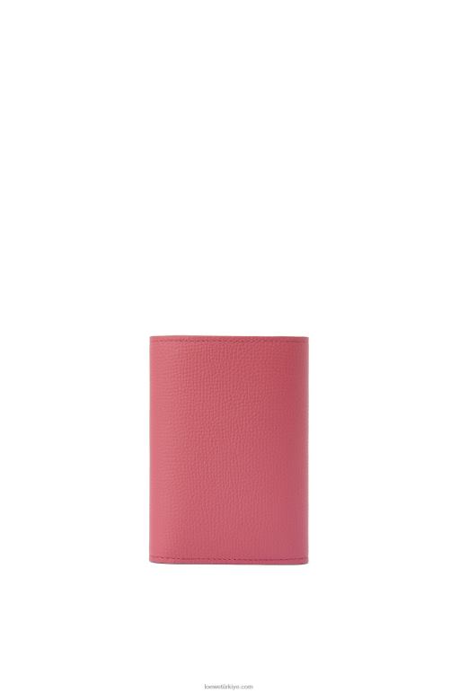 Loewe anagram çakıl taneli dana derisinden küçük dikey cüzdan 026001240 kadınlar erik gülü