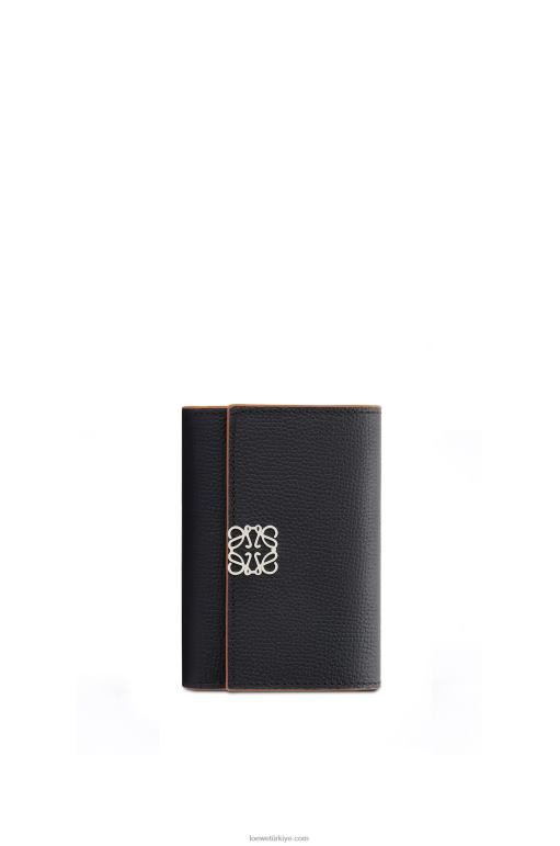 Loewe anagram çakıl taneli dana derisinden küçük dikey cüzdan 026001246 kadınlar siyah